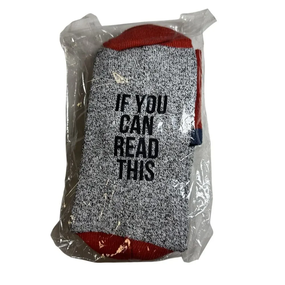 Gray and Red Novelty Socks 